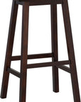 Linon Home Home Saddle Stool, 29 - Inch, 17" w x 11" d x h, Dark Brown, Bar Height - From Where -