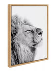 Lion Framed Canvas Wall Art - From Where -