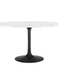 Lippa 54" Round Marble Dining Table - From Where -