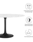 Lippa 54" Round Marble Dining Table - From Where -