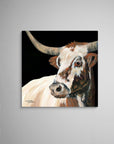 Longhorn Love Print on Canvas - From Where -