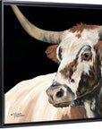 Longhorn Love Print on Canvas - From Where -