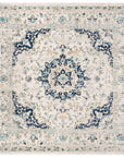 Loomed Ivory/Blue Area Rug - From Where -
