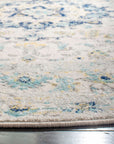 Loomed Ivory/Blue Area Rug - From Where -