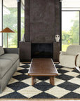 Louie Diamond Checkerboard Jute Rug - From Where Finds -