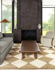 Louie Diamond Checkerboard Jute Rug - From Where Finds -
