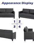 Loveseat Sofa Grey Couch - From Where -