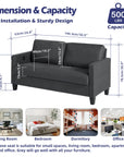Loveseat Sofa Grey Couch - From Where -