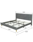Low Profile Upholstered Platform Bed - King - From Where -