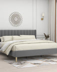 Low Profile Upholstered Platform Bed - King - From Where -