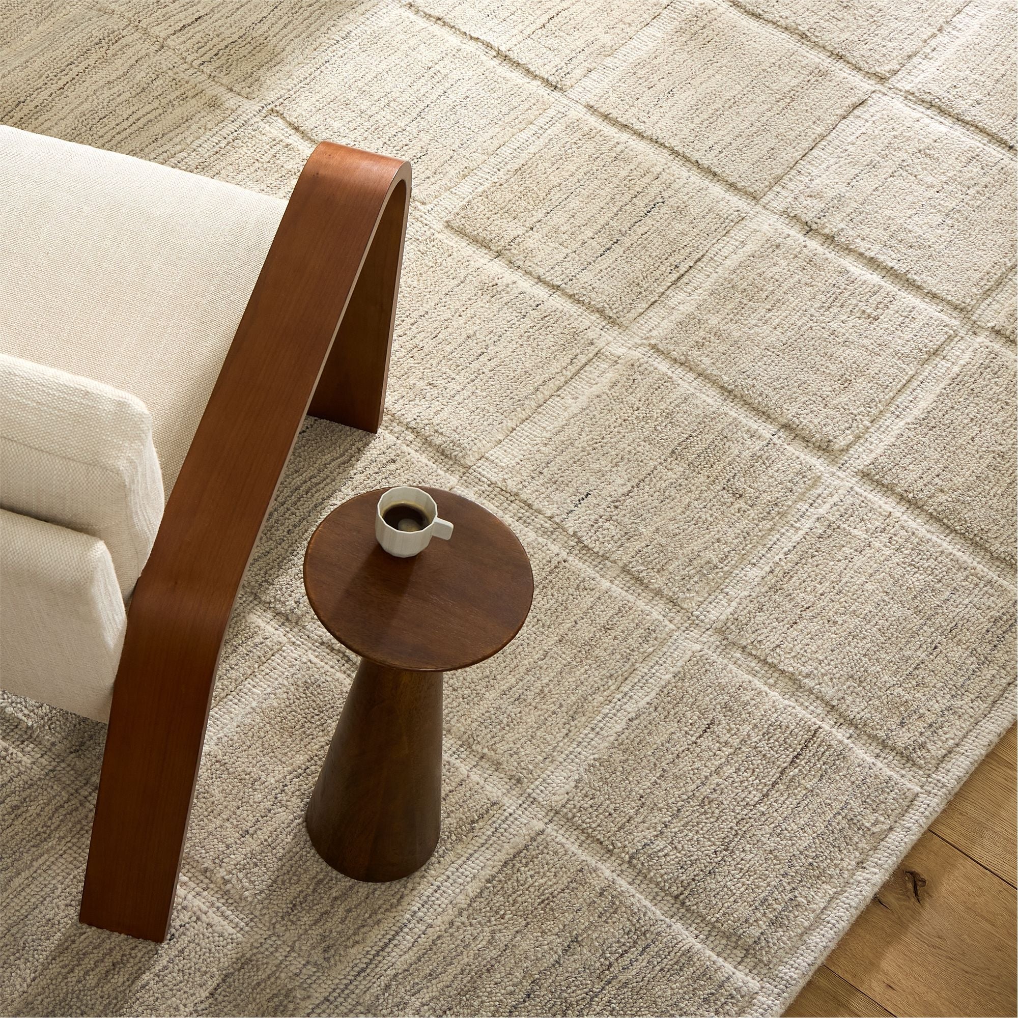 Lumini Grid Easy Care Rug - From Where -