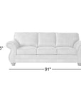 Macalla 91" Upholstered Sofa - From Where -