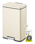 Madison Vanilla Steel Trash Can - From Where -