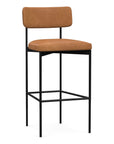 Maison Leather Barstool - From Where -