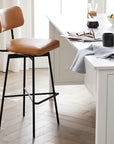 Maison Leather Barstool - From Where -