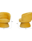 Makeva 31" Swivel Lounge Chair - From Where -