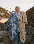 Malibu Blue Faux Fur Throw Blanket - From Where Finds -