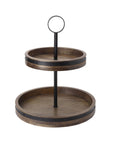 Mango Wood Two - Tier Lazy Susan - From Where -