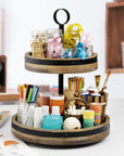 Mango Wood Two - Tier Lazy Susan - From Where -