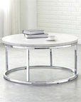 Marble Metal Round Cocktail Table - From Where -