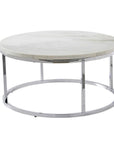Marble Metal Round Cocktail Table - From Where -