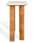 Marilynn Cork Console Table with Marble Top - From Where Finds -