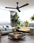 Matte Black Industrial Ceiling Fan - From Where -