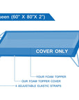 Mattress Topper Cover Queen Size (Cover Only) - From Where -