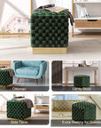Mercedes Woven Square Ottoman - From Where -
