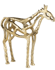Metal 14"h Horse I llusion Sculpture Gold - From Where -