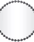 Metal Beaded Round Wall Mirror - From Where -
