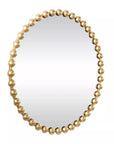 Metal Beaded Round Wall Mirror - From Where -