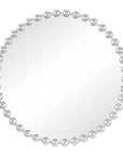 Metal Beaded Round Wall Mirror - From Where -