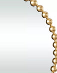 Metal Beaded Round Wall Mirror - From Where -