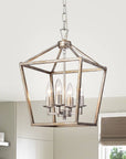 Metal Cage Antique Silver Chandelier - From Where -