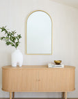 Metal Frame Arched Wall Mirror