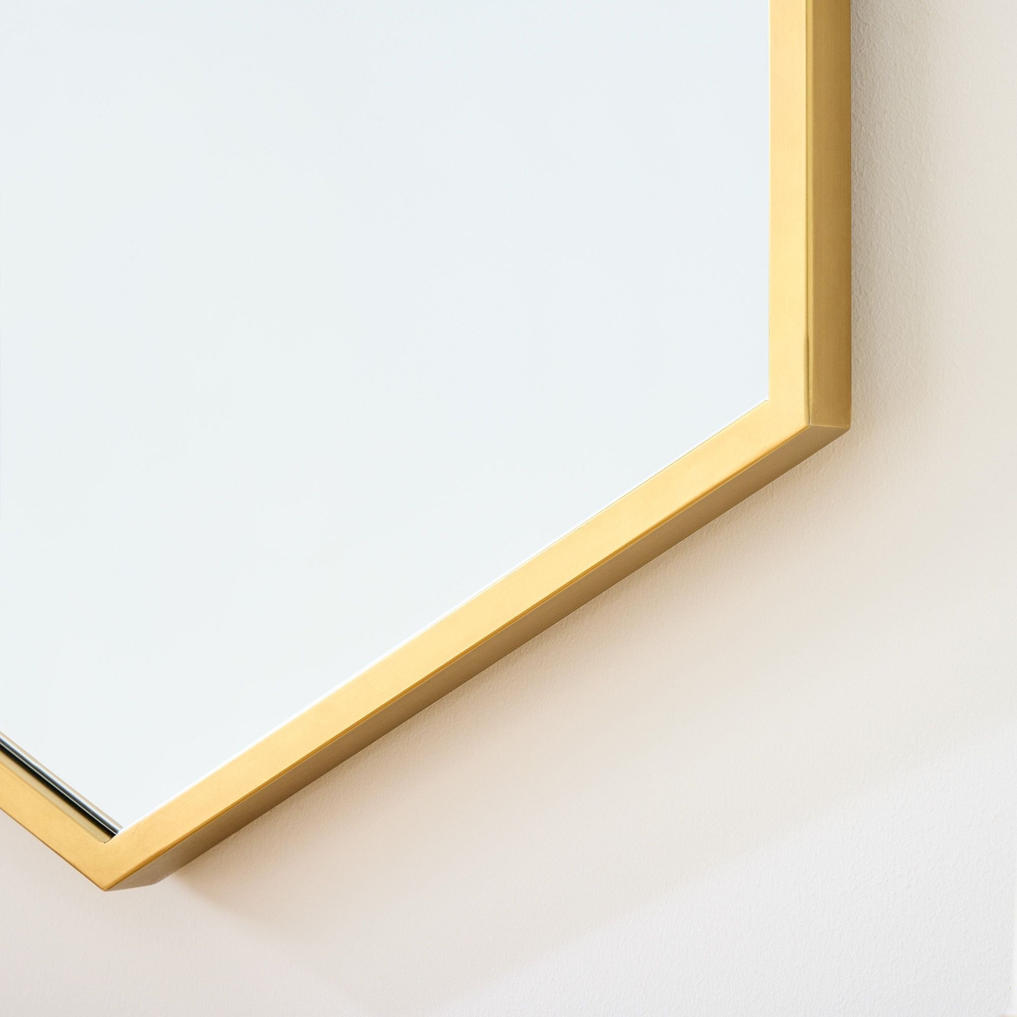 Metal Frame Hexagon Wall Mirror - From Where -