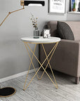Metal Sofa Table with Marble Top - From Where -
