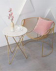 Metal Sofa Table with Marble Top - From Where -