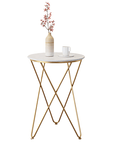 Metal Sofa Table with Marble Top - From Where -