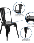 Metal Stacking Side Chair (Set of 4) - From Where -