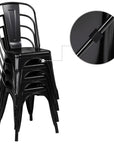 Metal Stacking Side Chair (Set of 4) - From Where -
