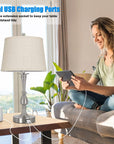 Metal USB Table Lamp (Set of 2) - From Where -