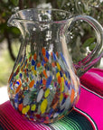 Mexican Hand Blown Glass Pitcher - From Where - Kitchen
