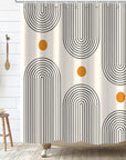 Mid Century Abstract Shower Curtain - From Where -