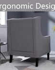 Mid - Century Grey Accent Chair - From Where Finds -