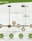 Mid - Century - Modern 6 - Light Chandelier - From Where -