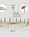 Mid Century Modern Gold Sputnik Chandelier - From Where -