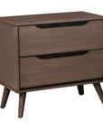 Mid - Century Modern Wood 2 - Drawer Nightstand - From Where -