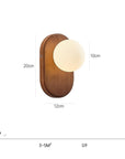 Mid Century Wall Sconce Wood Semi - Flush Mount Light Fixture - From Where -
